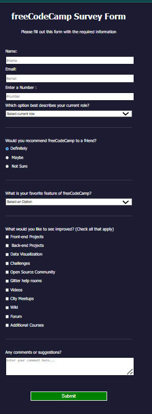 Survey Form